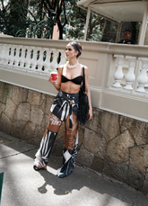 Pantalón Bota Ancha Para Llevar + Sobre Puesto Capuchino